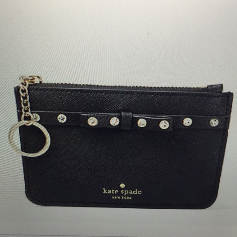 ♠️KATE SPADE - LAUREL WAY JEWELED BITSY ID HOLDER - Picture 1 of 6
